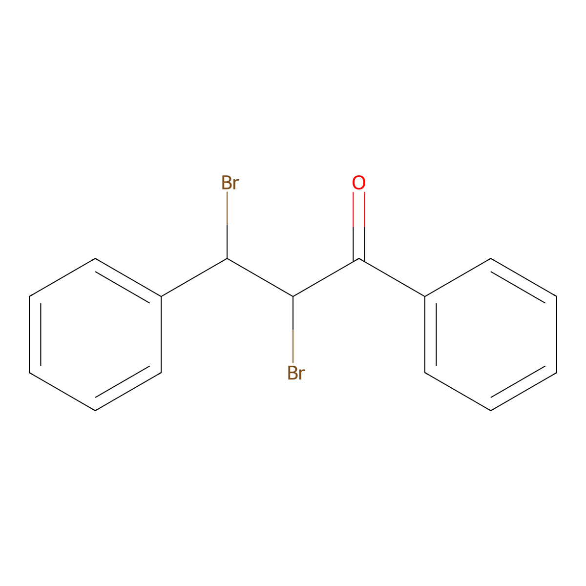 1-Propanone, 2,3-dibromo-1,3-diphenyl- molecular structure, CAS 611-91-6