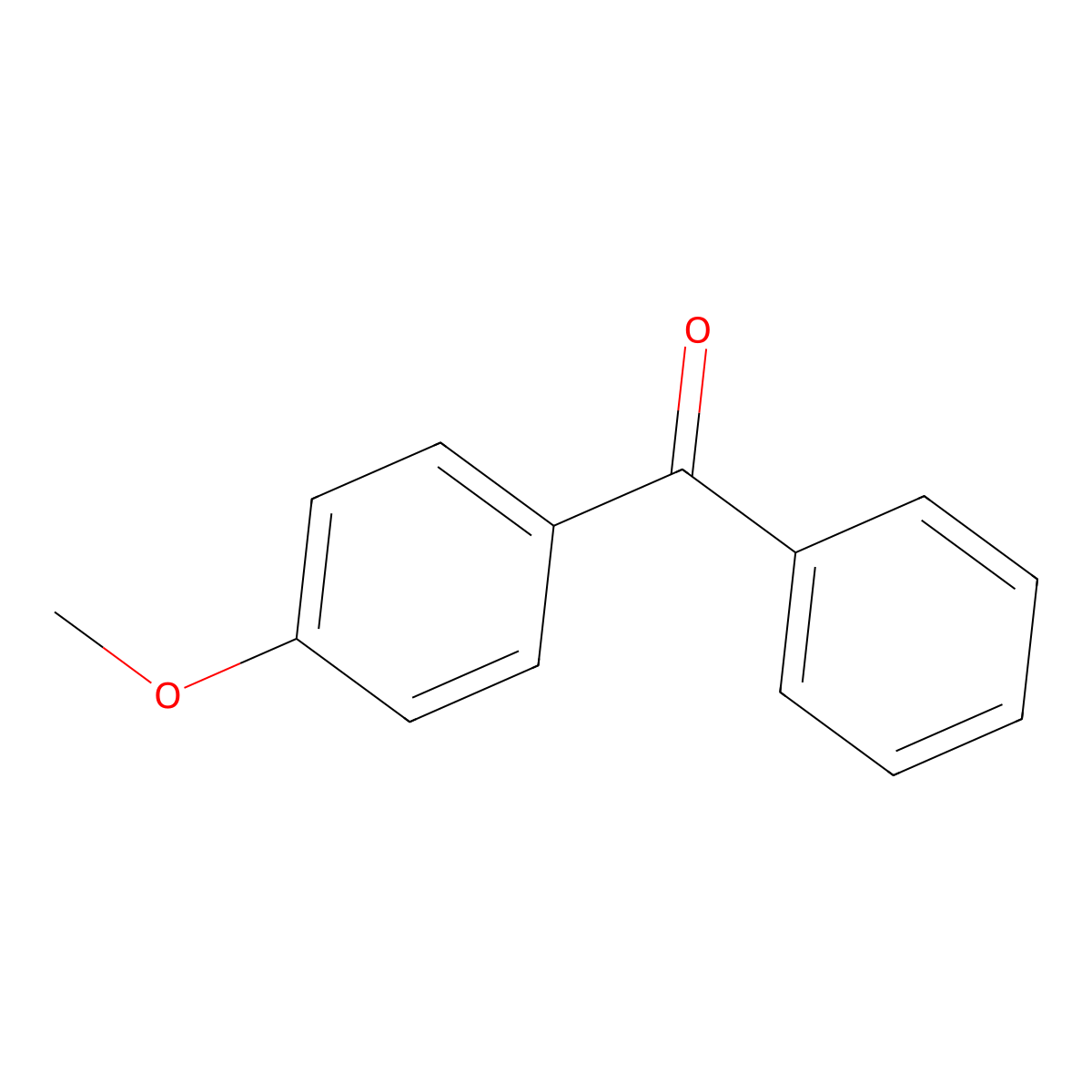 4-Methoxybenzophenone molecular structure, CAS 611-94-9