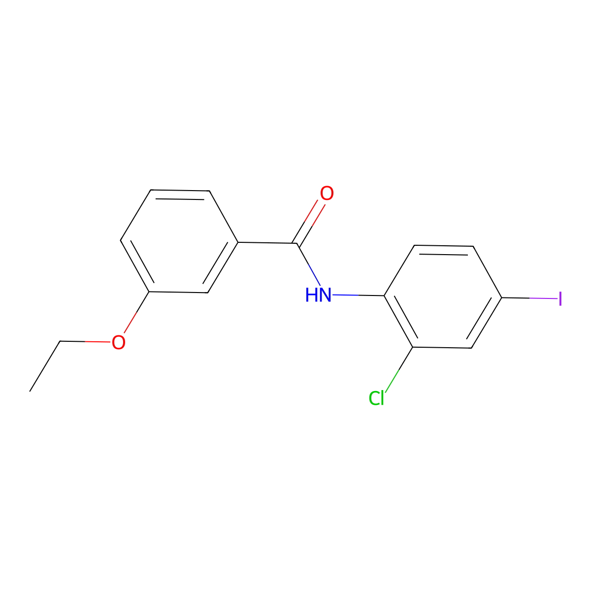 N-(2-chloro-4-iodophenyl)-3-ethoxybenzamide molecular structure, CAS 6110-17-4