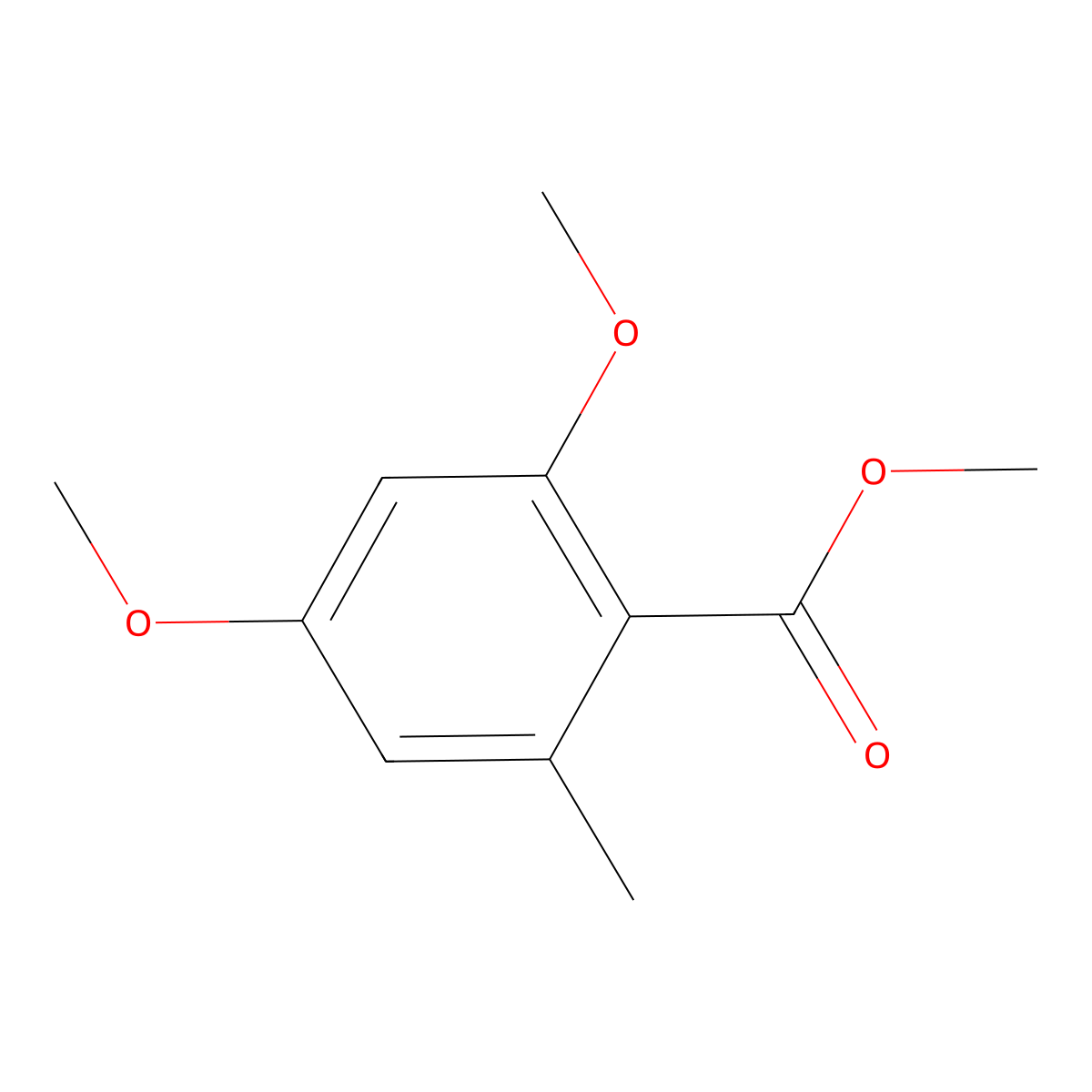 Methyl 2,4-dimethoxy-6-methylbenzoate molecular structure, CAS 6110-37-8