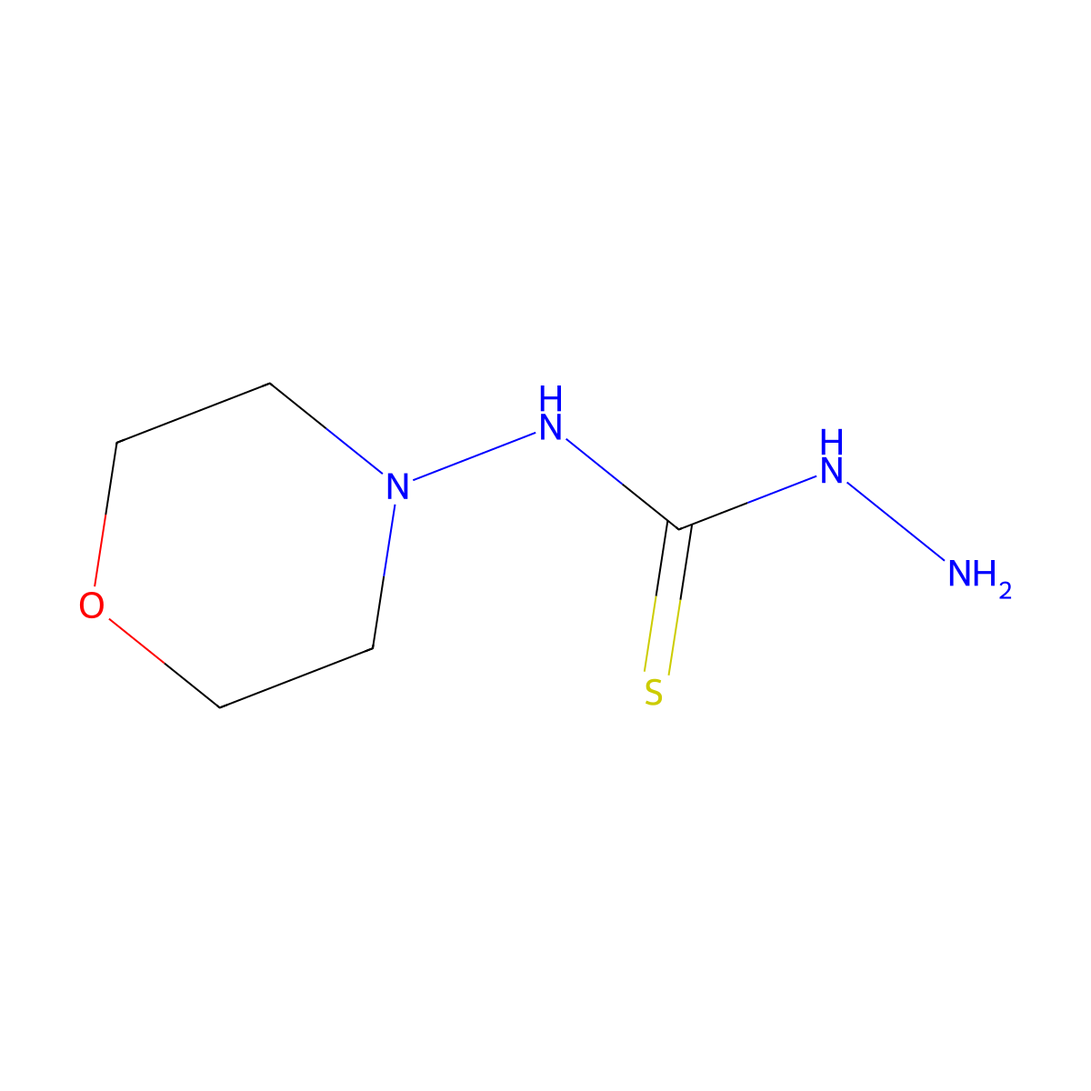 N-(Morpholin-4-yl)hydrazinecarbothioamide molecular structure, CAS 61100-82-1