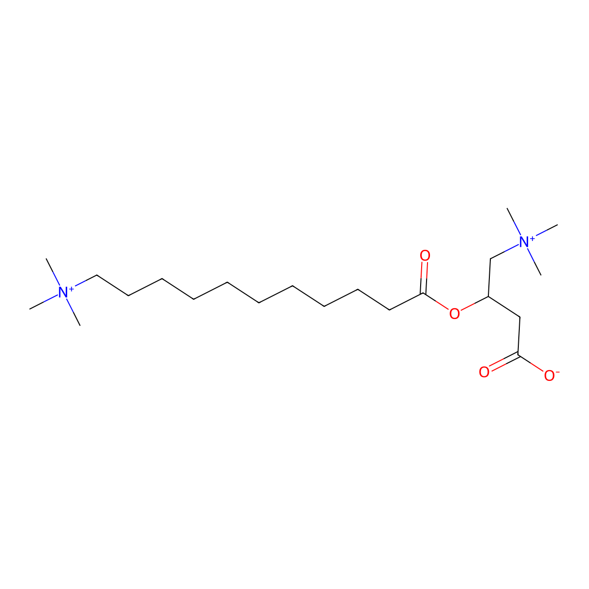 11-Trimethylaminoundecanoyl-L-carnitine molecular structure, CAS 61102-30-5