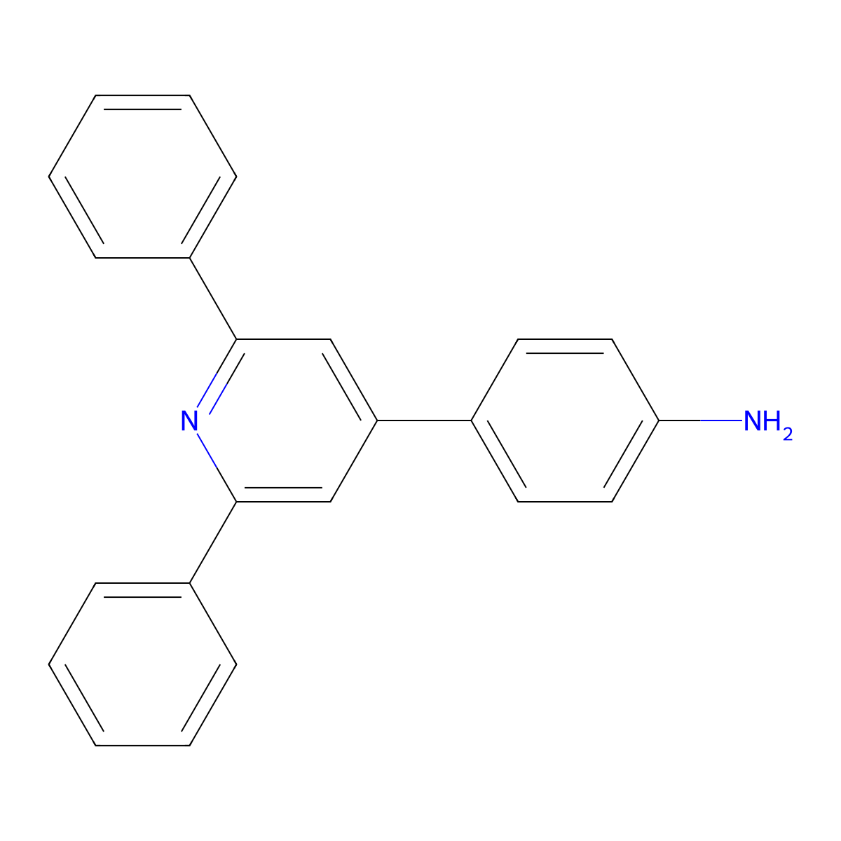 4-(2,6-Diphenylpyridin-4-yl)aniline molecular structure, CAS 61102-76-9