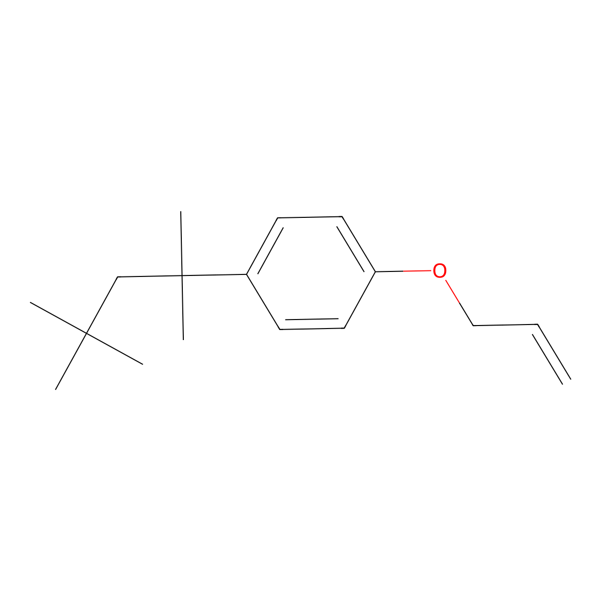 Benzene, 1-(2-propenyloxy)-4-(1,1,3,3-tetramethylbutyl)- molecular structure, CAS 61103-72-8
