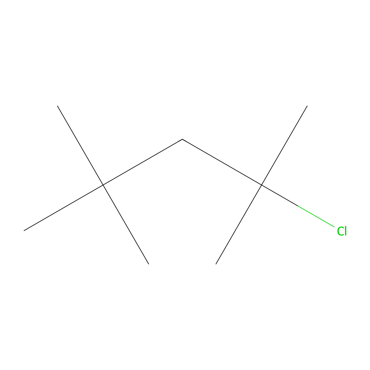 2-Chloro-2,4,4-trimethylpentane molecular structure, CAS 6111-88-2