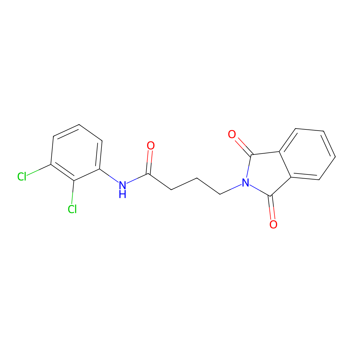 N-(2,3-dichlorophenyl)-4-(1,3-dioxo-1,3-dihydro-2H-isoindol-2-yl)butanamide molecular structure, CAS 611175-96-3