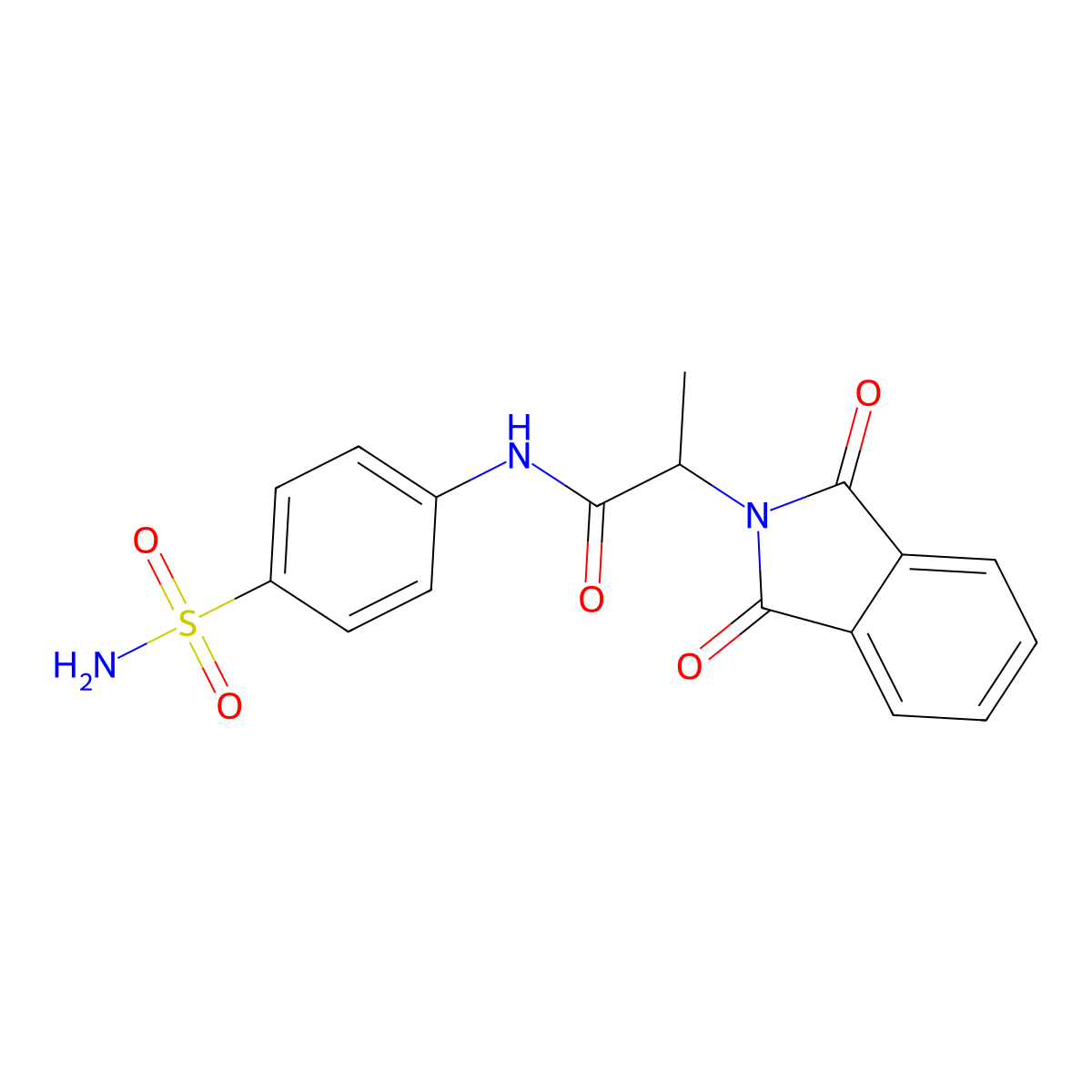 2-(1,3-dioxo-1,3-dihydro-2H-isoindol-2-yl)-N-(4-sulfamoylphenyl)propanamide molecular structure, CAS 611176-12-6