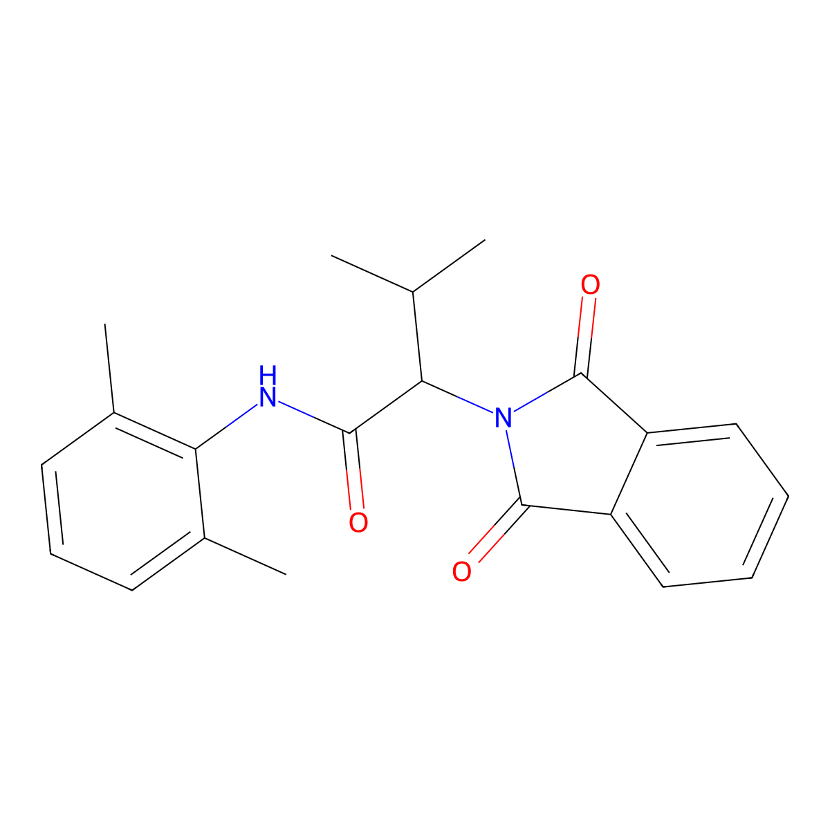 N-(2,6-dimethylphenyl)-2-(1,3-dioxo-1,3-dihydro-2H-isoindol-2-yl)-3-methylbutanamide molecular structure, CAS 611176-62-6