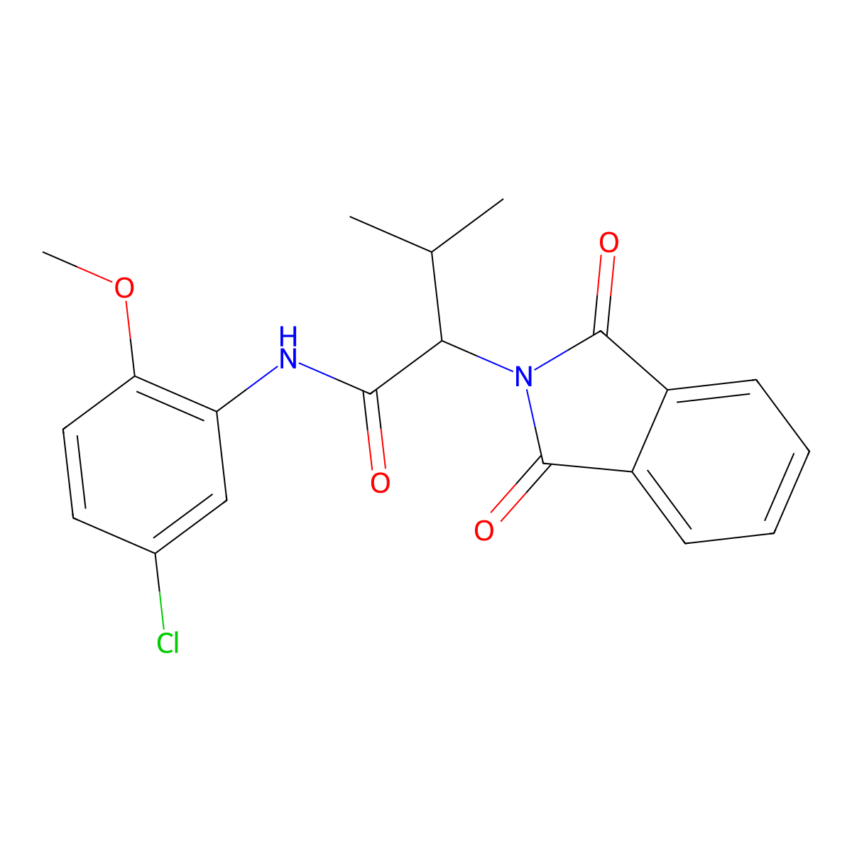 N-(5-chloro-2-methoxyphenyl)-2-(1,3-dioxo-1,3-dihydro-2H-isoindol-2-yl)-3-methylbutanamide molecular structure, CAS 611176-69-3