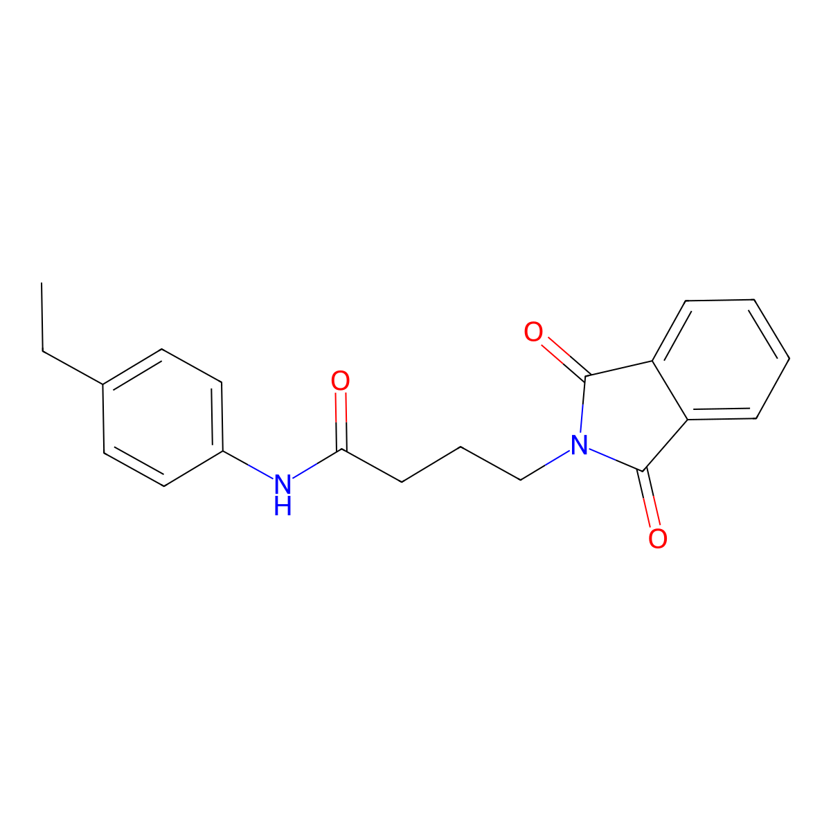 4-(1,3-dioxo-1,3-dihydro-2H-isoindol-2-yl)-N-(4-ethylphenyl)butanamide molecular structure, CAS 611176-81-9