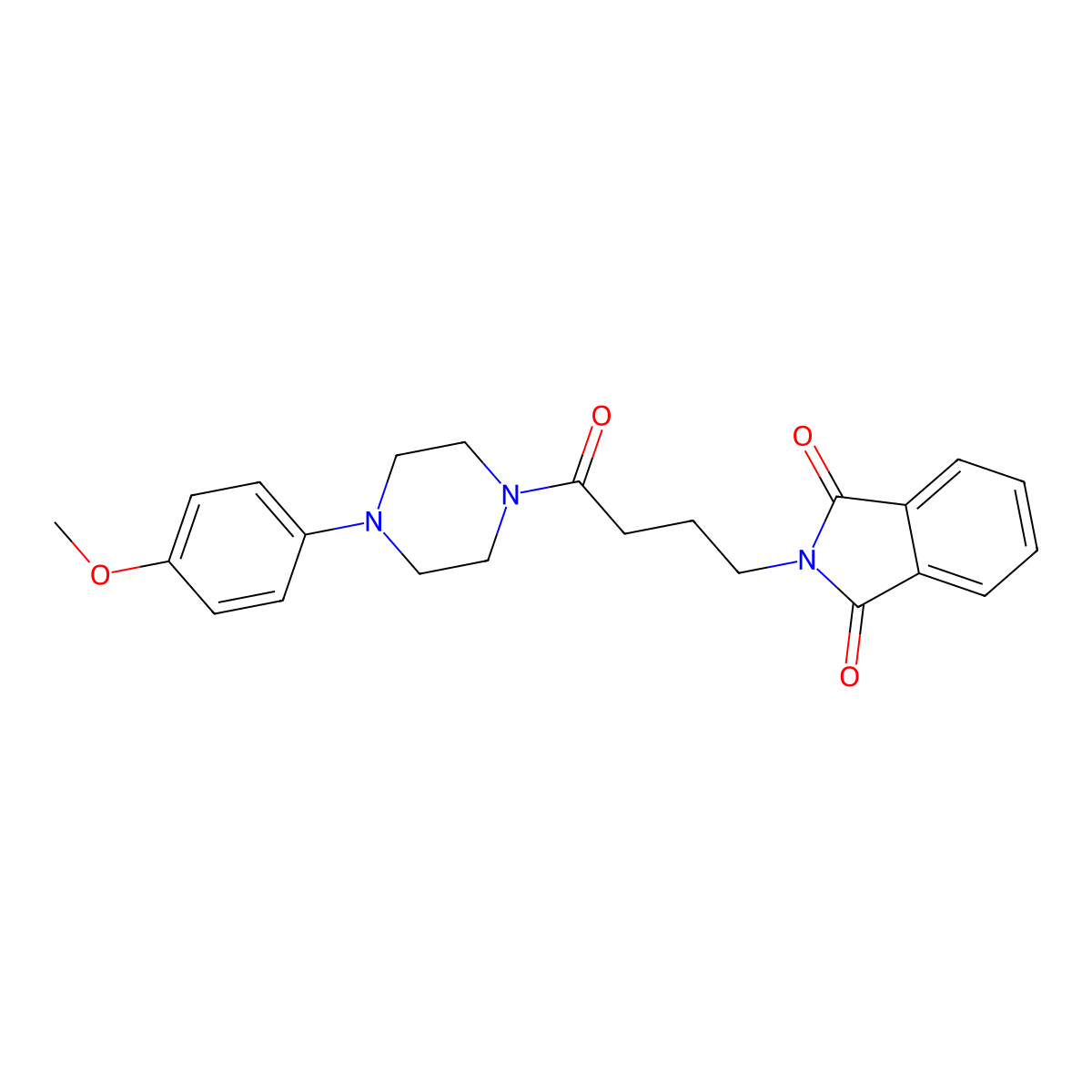 2-[4-[4-(4-Methoxyphenyl)piperazin-1-yl]-4-oxobutyl]isoindole-1,3-dione molecular structure, CAS 611177-45-8