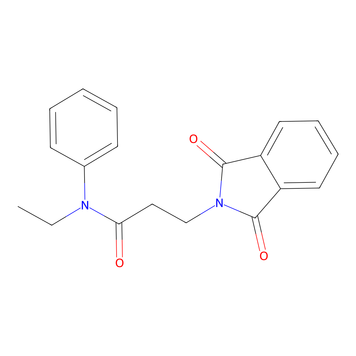 3-(1,3-dioxo-1,3-dihydro-2H-isoindol-2-yl)-N-ethyl-N-phenylpropanamide molecular structure, CAS 611177-50-5