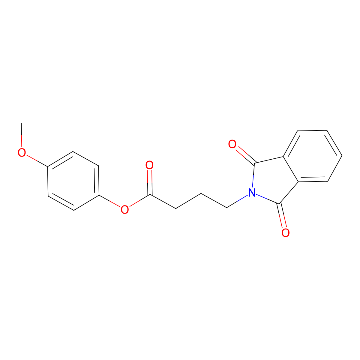 4-methoxyphenyl 4-(1,3-dioxo-1,3-dihydro-2H-isoindol-2-yl)butanoate molecular structure, CAS 611177-84-5