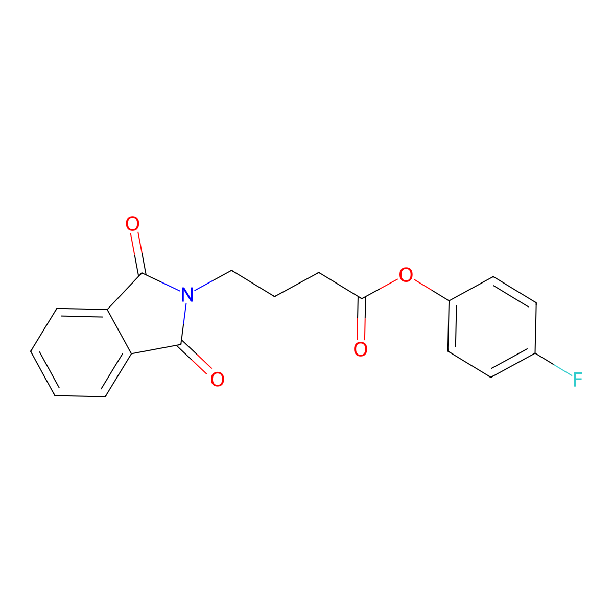 4-fluorophenyl 4-(1,3-dioxo-1,3-dihydro-2H-isoindol-2-yl)butanoate molecular structure, CAS 611177-89-0