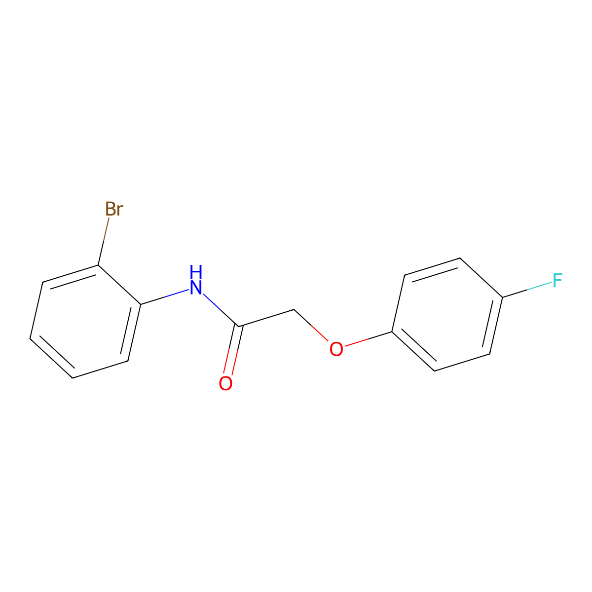 N-(2-Bromophenyl)-2-(4-fluorophenoxy)acetamide molecular structure, CAS 611185-57-0