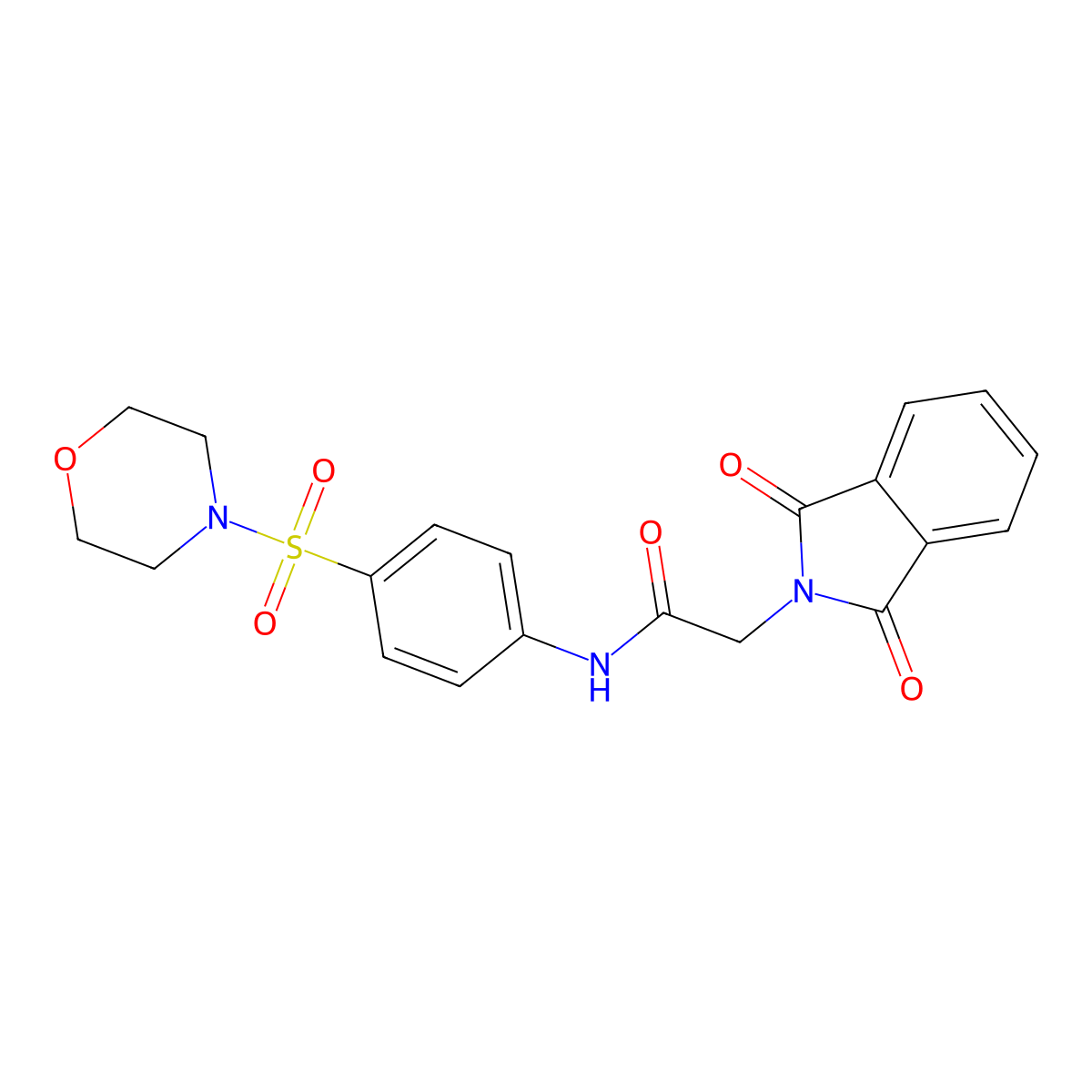 2-(1,3-dioxo-1,3-dihydro-2H-isoindol-2-yl)-N-[4-(morpholin-4-ylsulfonyl)phenyl]acetamide molecular structure, CAS 611193-45-4
