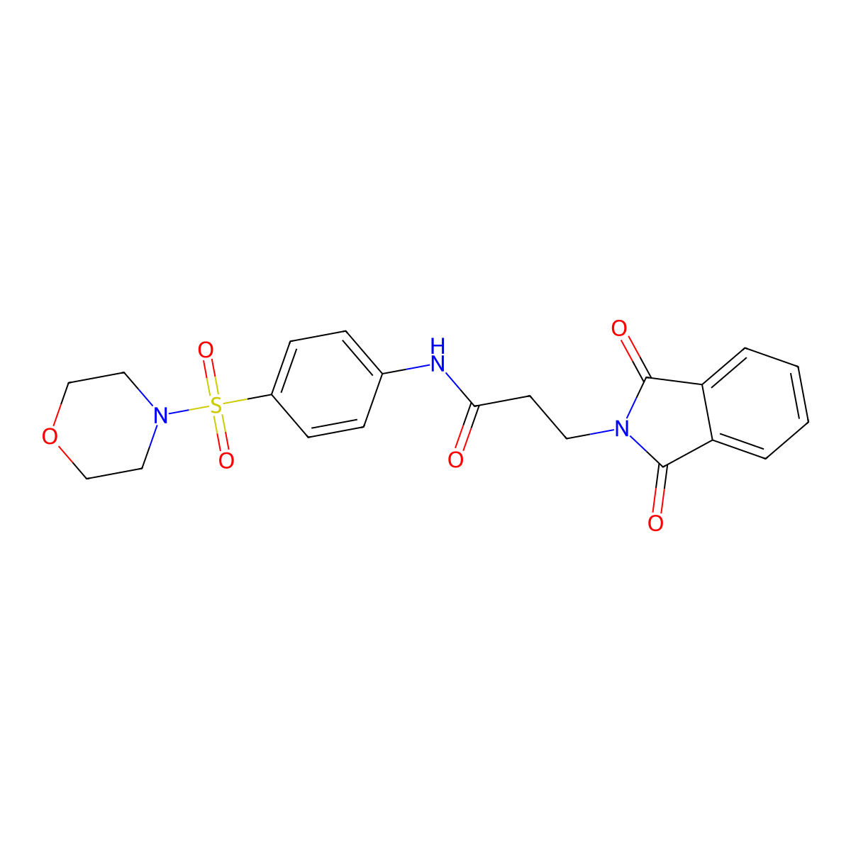3-(1,3-dioxo-1,3-dihydro-2H-isoindol-2-yl)-N-[4-(morpholin-4-ylsulfonyl)phenyl]propanamide molecular structure, CAS 611193-48-7