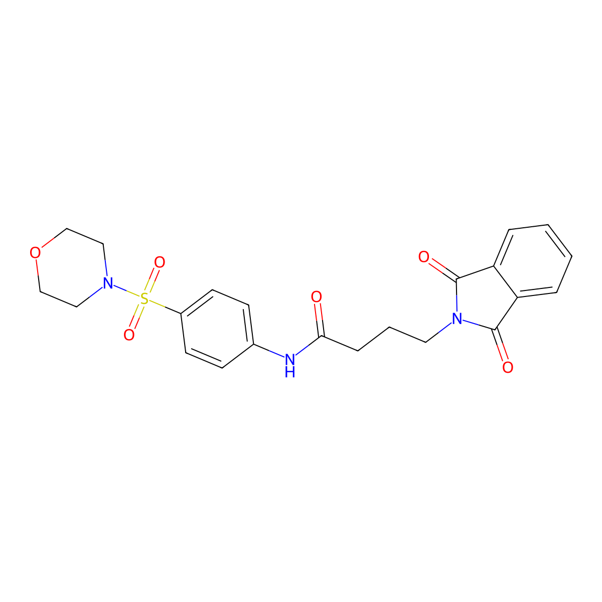4-(1,3-dioxo-1,3-dihydro-2H-isoindol-2-yl)-N-[4-(4-morpholinylsulfonyl)phenyl]butanamide molecular structure, CAS 611193-49-8