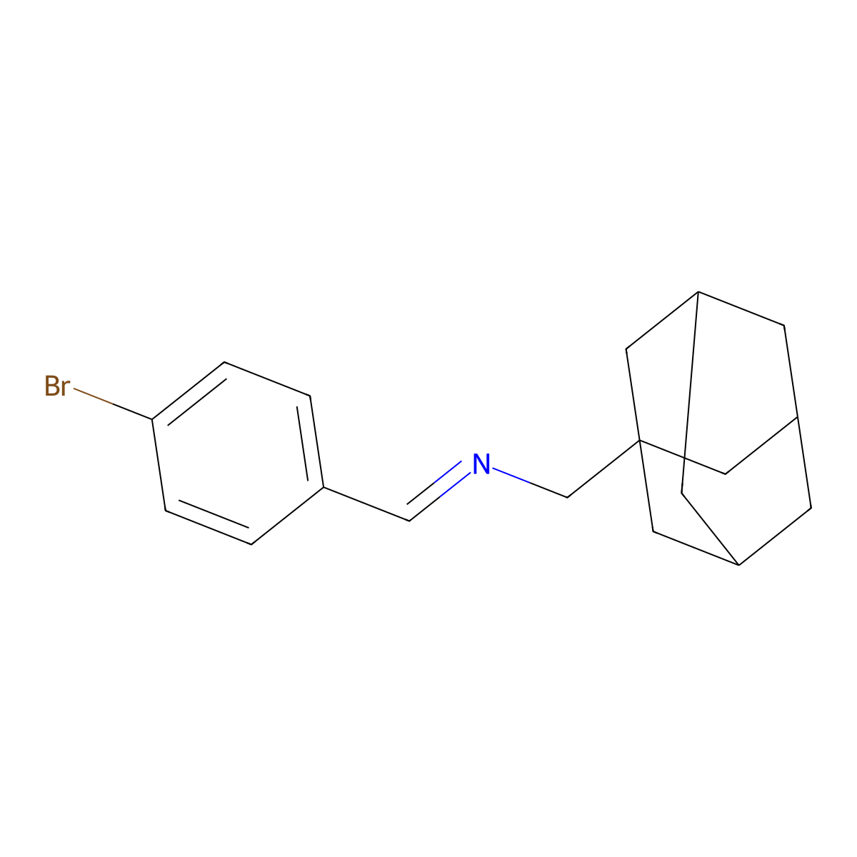 [(Adamantan-1-yl)methyl][(4-bromophenyl)methylidene]amine molecular structure, CAS 611196-26-0