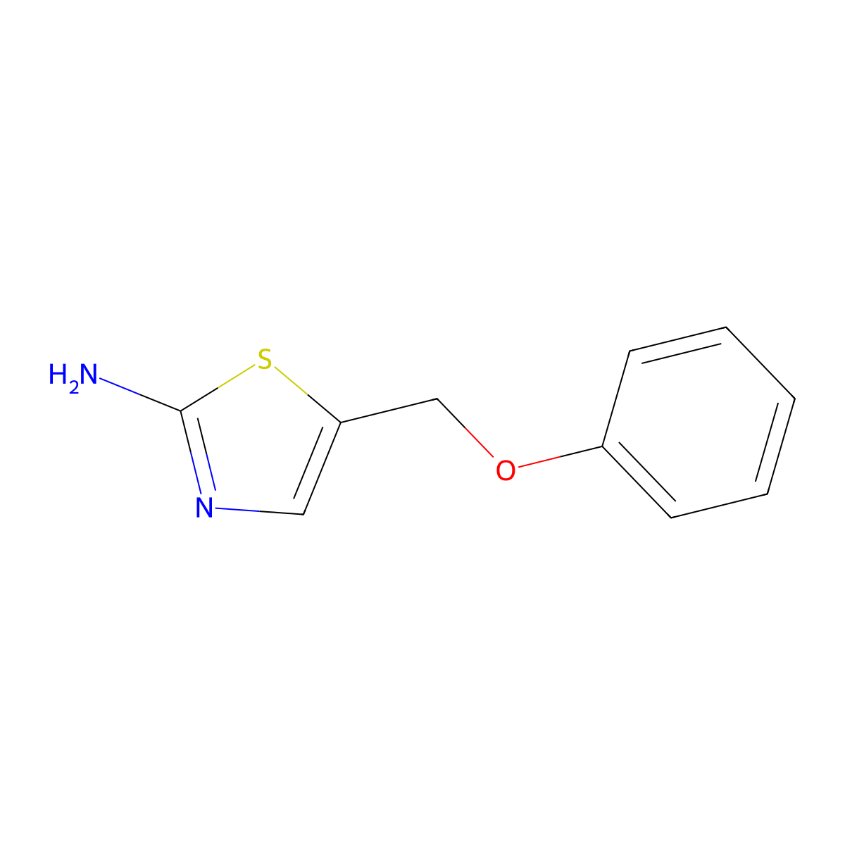 5-(Phenoxymethyl)thiazol-2-amine molecular structure, CAS 611196-39-5