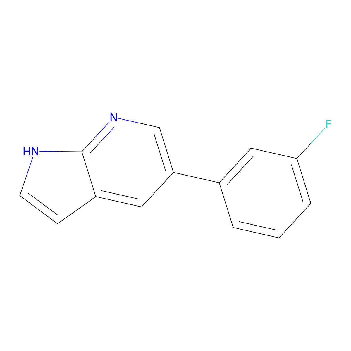 5-(3-Fluorophenyl)-1h-pyrrolo[2,3-b]pyridine molecular structure, CAS 611204-92-3
