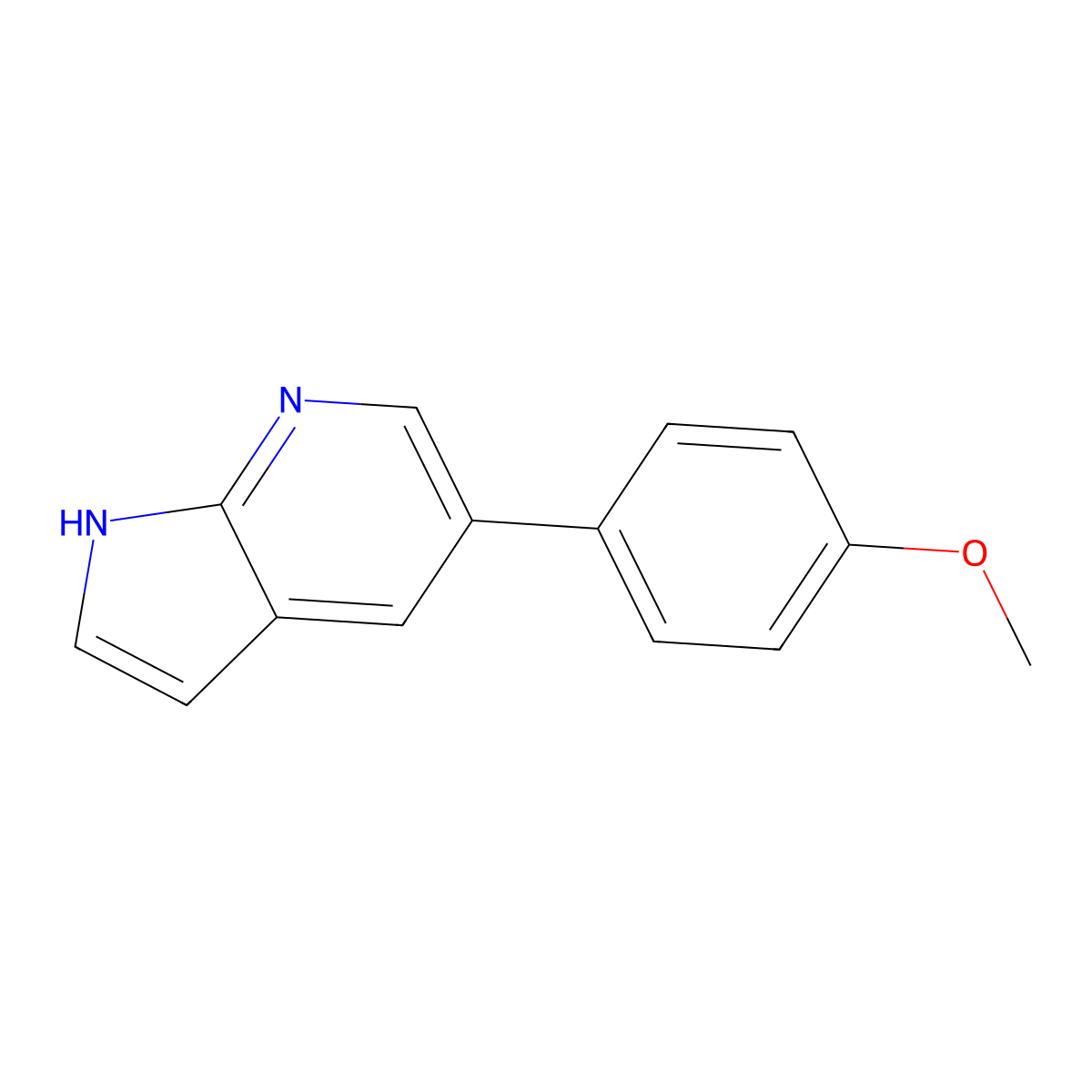 5-(4-Methoxyphenyl)-1H-pyrrolo[2,3-b]pyridine molecular structure, CAS 611205-11-9