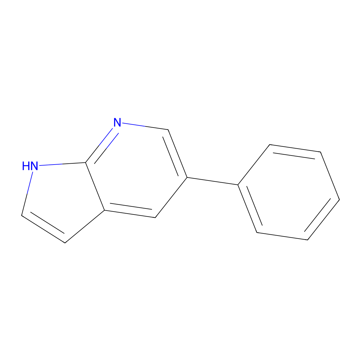 5-Phenyl-1H-pyrrolo[2,3-b]pyridine molecular structure, CAS 611205-38-0