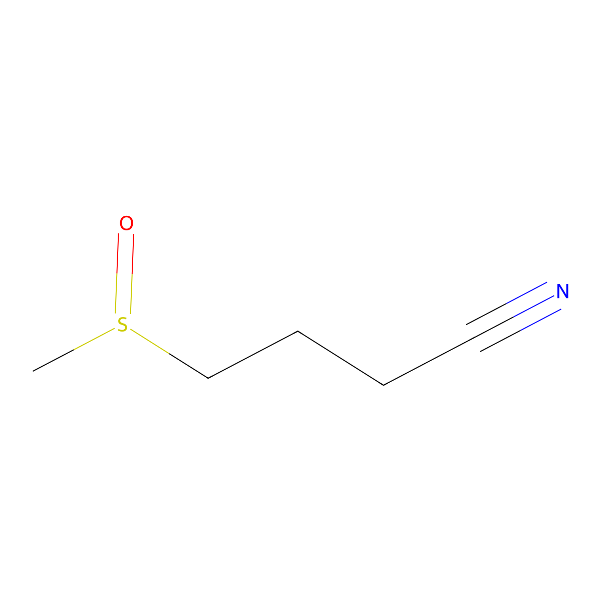 4-(Methylsulfinyl)butanenitrile molecular structure, CAS 61121-65-1