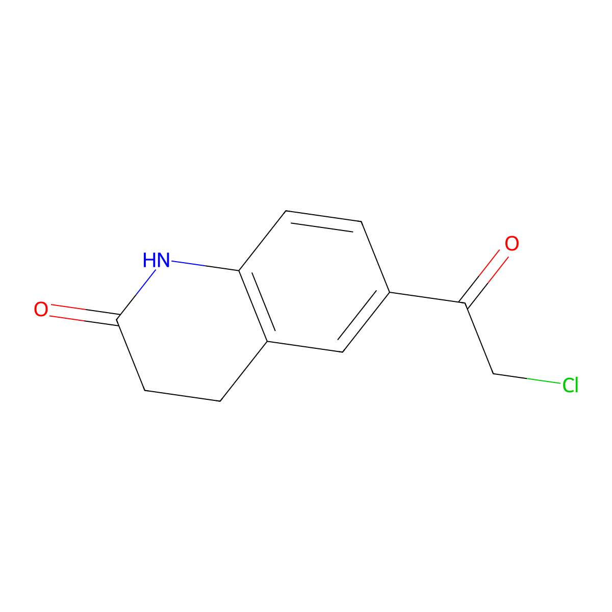6-(2-Chloroacetyl)-1,2,3,4-tetrahydroquinolin-2-one molecular structure, CAS 61122-82-5