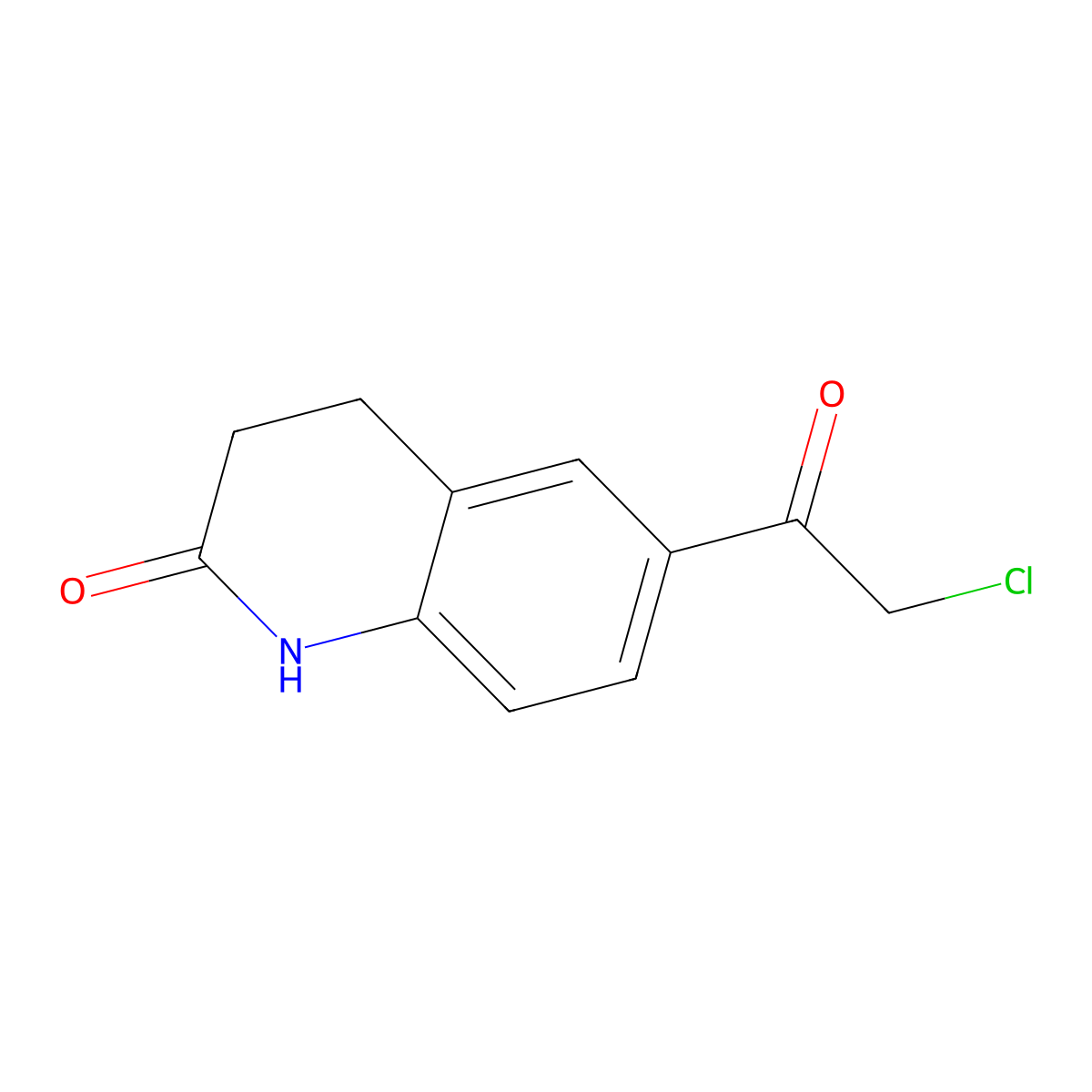 6-(2-Chloroacetyl)-1,2,3,4-tetrahydroquinolin-2-one molecular structure, CAS 61122-82-5