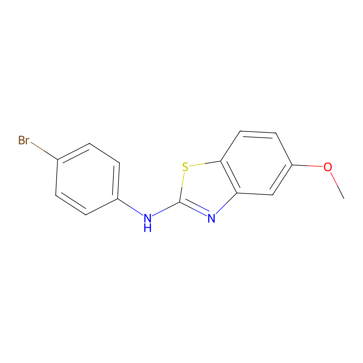 N-(4-bromophenyl)-5-methoxy-1,3-benzothiazol-2-amine molecular structure, CAS 611225-58-2