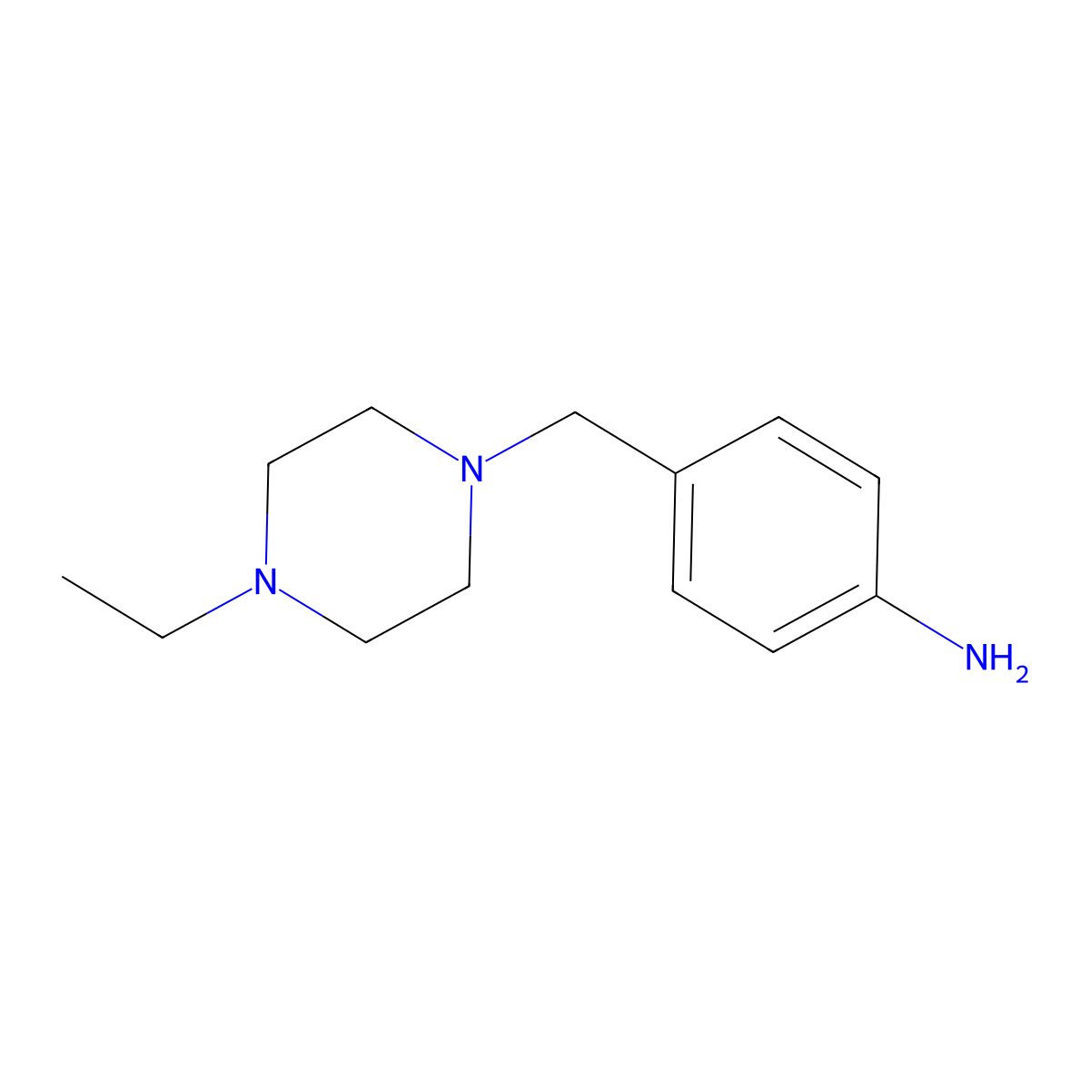 4-[(4-Ethylpiperazin-1-yl)methyl]aniline molecular structure, CAS 611225-86-6