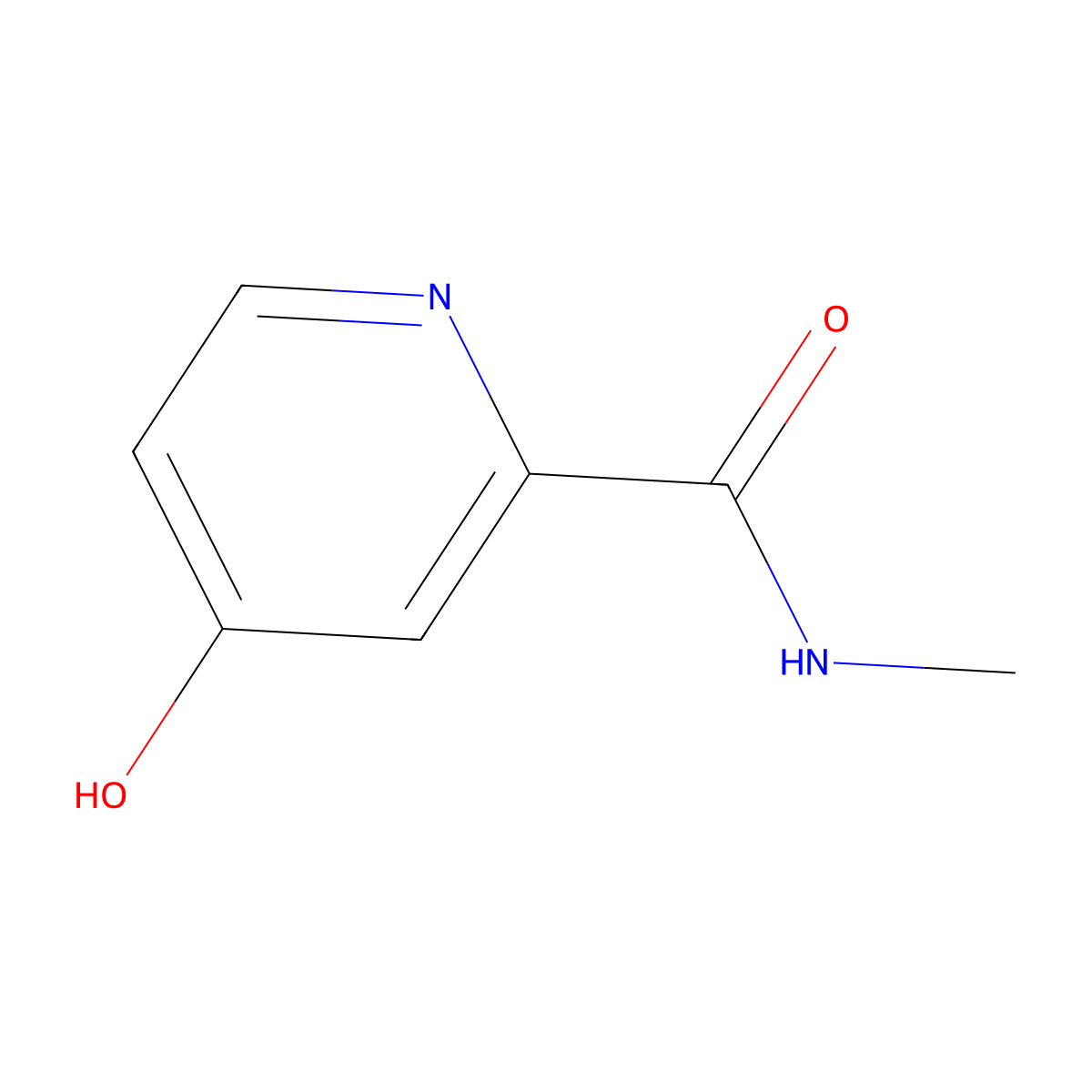 4-hydroxy-N-methylpyridine-2-carboxamide molecular structure, CAS 611226-36-9