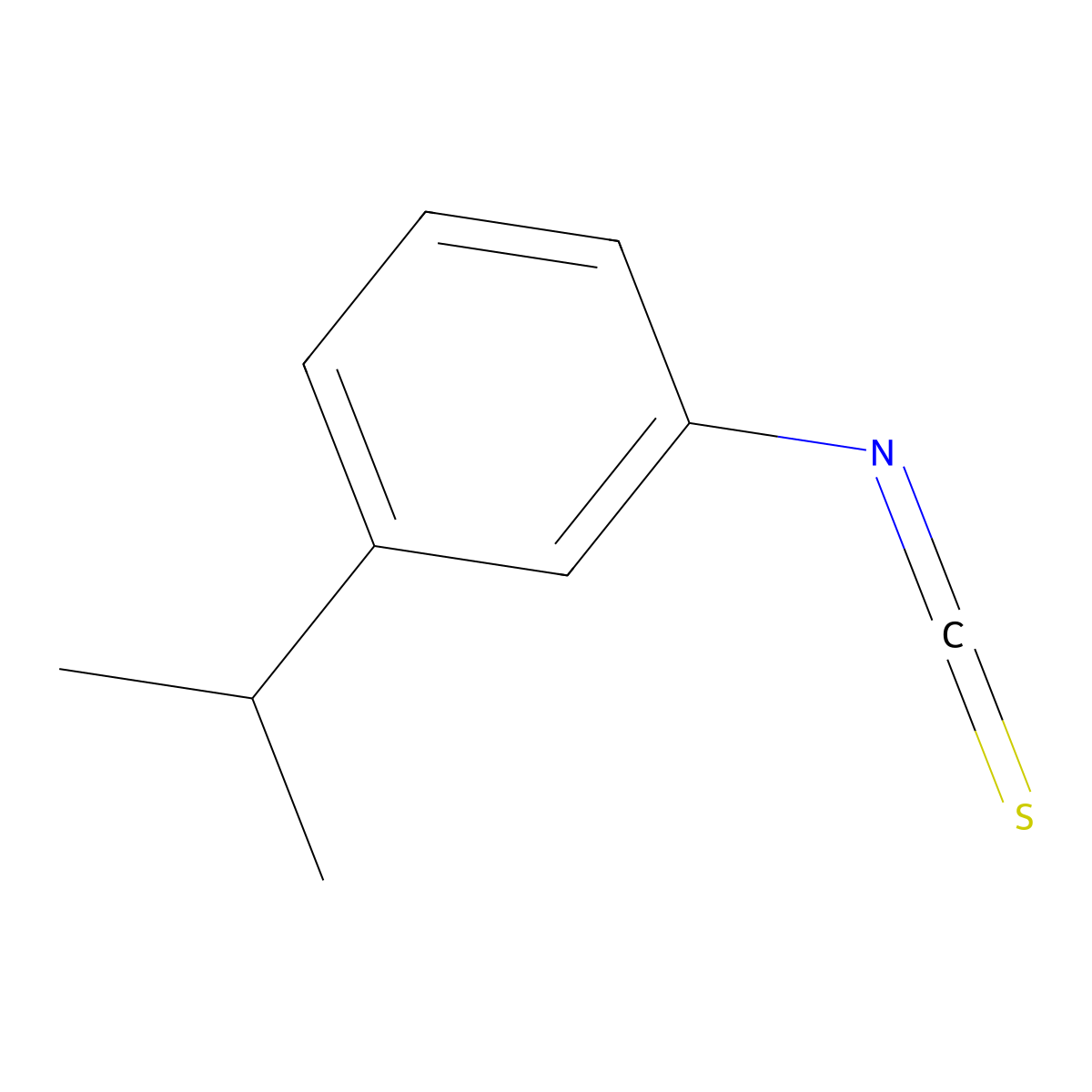 1-Isothiocyanato-3-(propan-2-yl)benzene molecular structure, CAS 611226-39-2