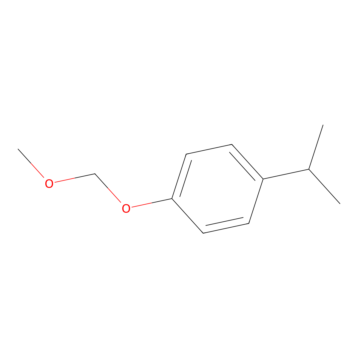 1-Isopropyl-4-(methoxymethoxy)benzene molecular structure, CAS 611227-27-1