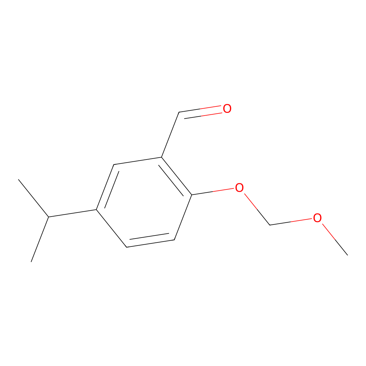 5-Isopropyl-2-(methoxymethoxy)benzaldehyde molecular structure, CAS 611227-36-2