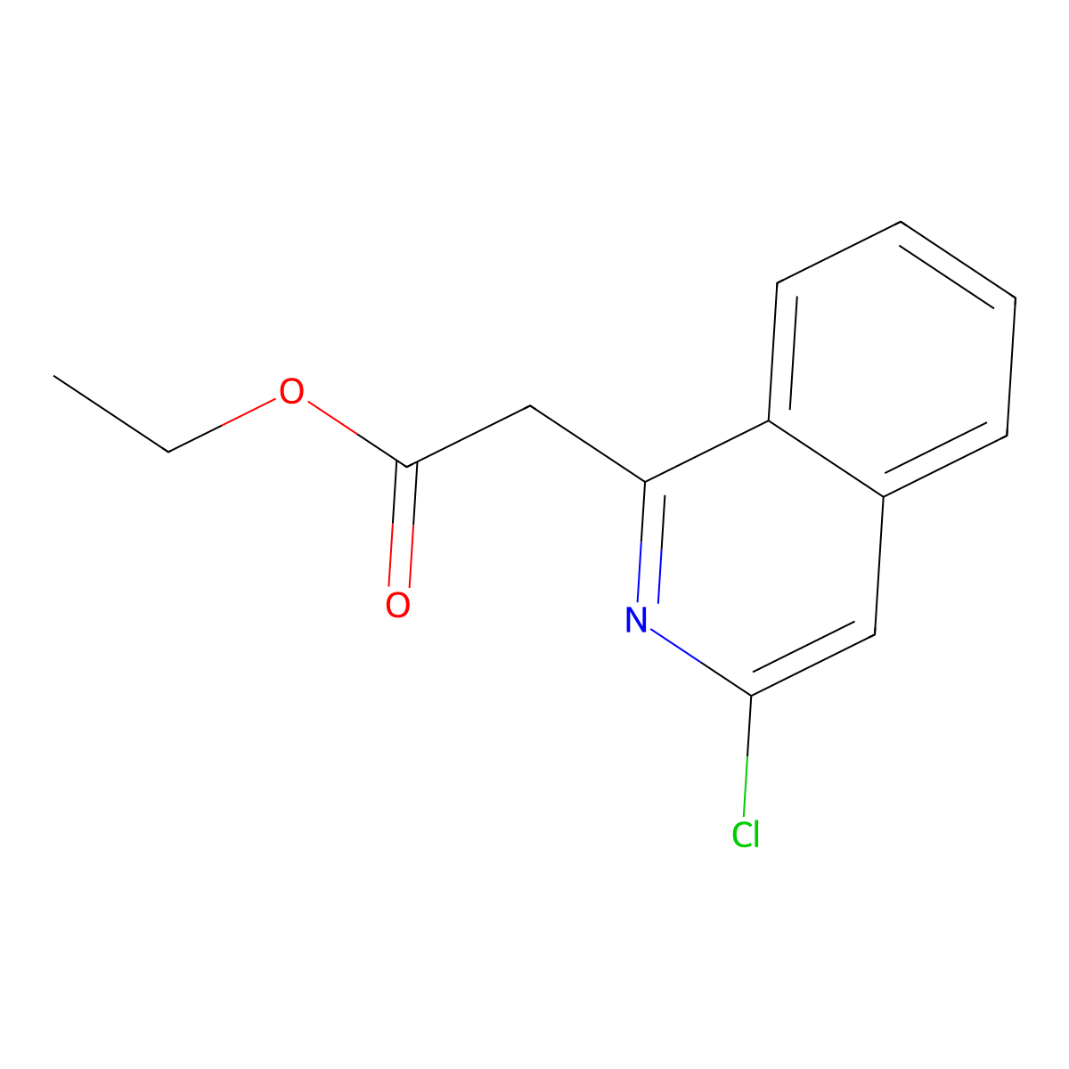 Ethyl 2-(3-chloroisoquinolin-1-yl)acetate molecular structure, CAS 611235-27-9