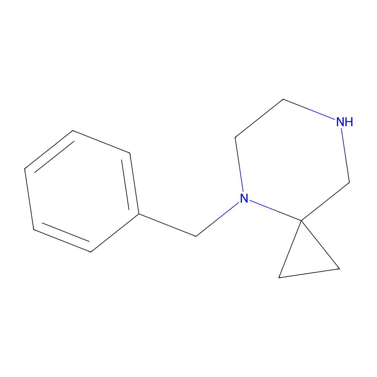 4-Benzyl-4,7-diazaspiro[2.5]octane molecular structure, CAS 611235-29-1