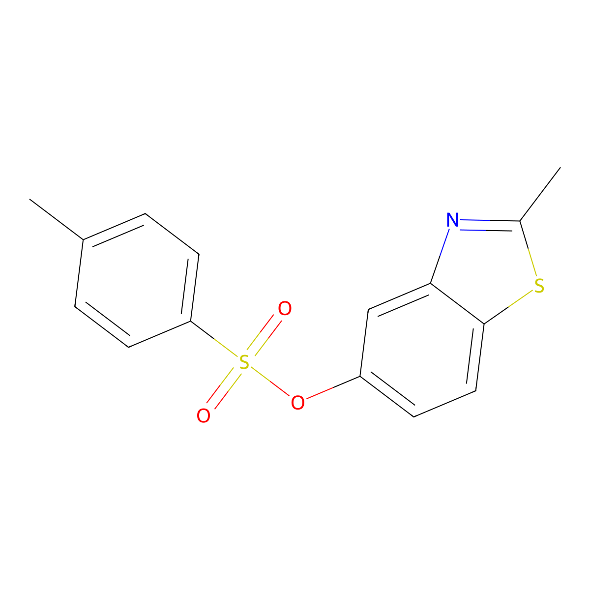 2-Methyl-1,3-benzothiazol-5-yl 4-methylbenzene-1-sulfonate molecular structure, CAS 611235-48-4