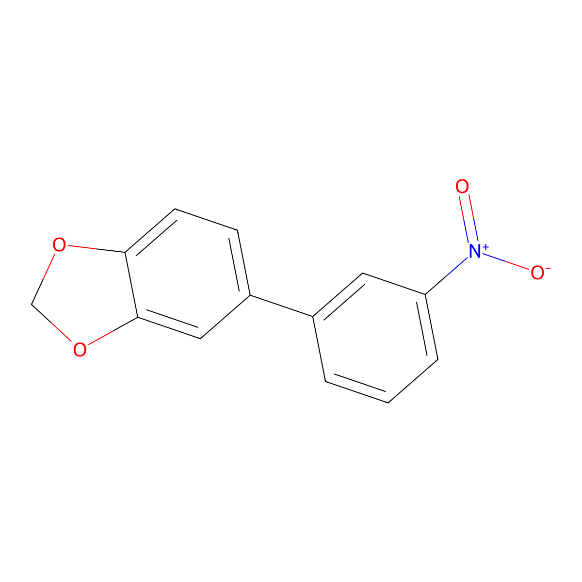 5-(3-nitrophenyl)-2H-1,3-benzodioxole molecular structure, CAS 611235-50-8