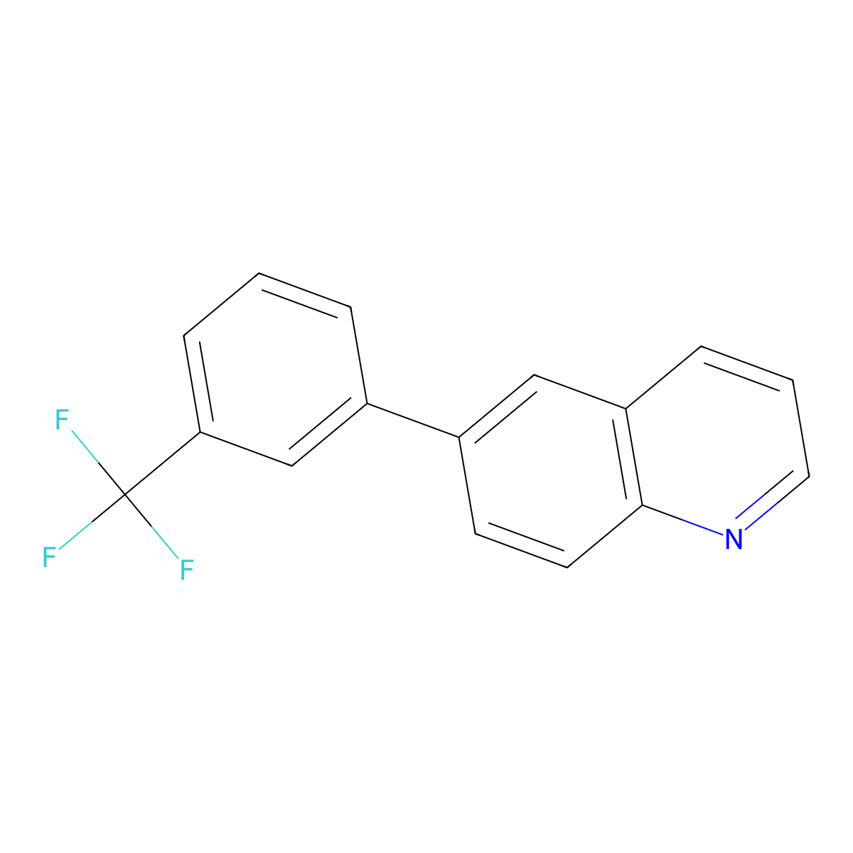 6-[3-(Trifluoromethyl)phenyl]quinoline molecular structure, CAS 611235-51-9