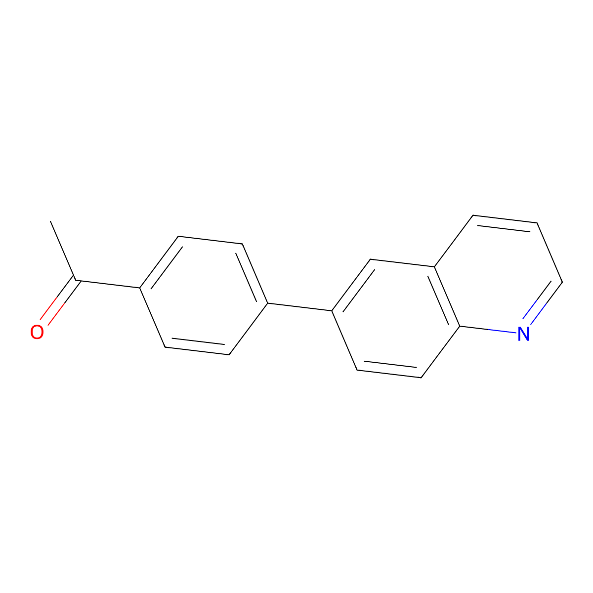 6-(4-Acetylphenyl)quinoline molecular structure, CAS 611235-52-0