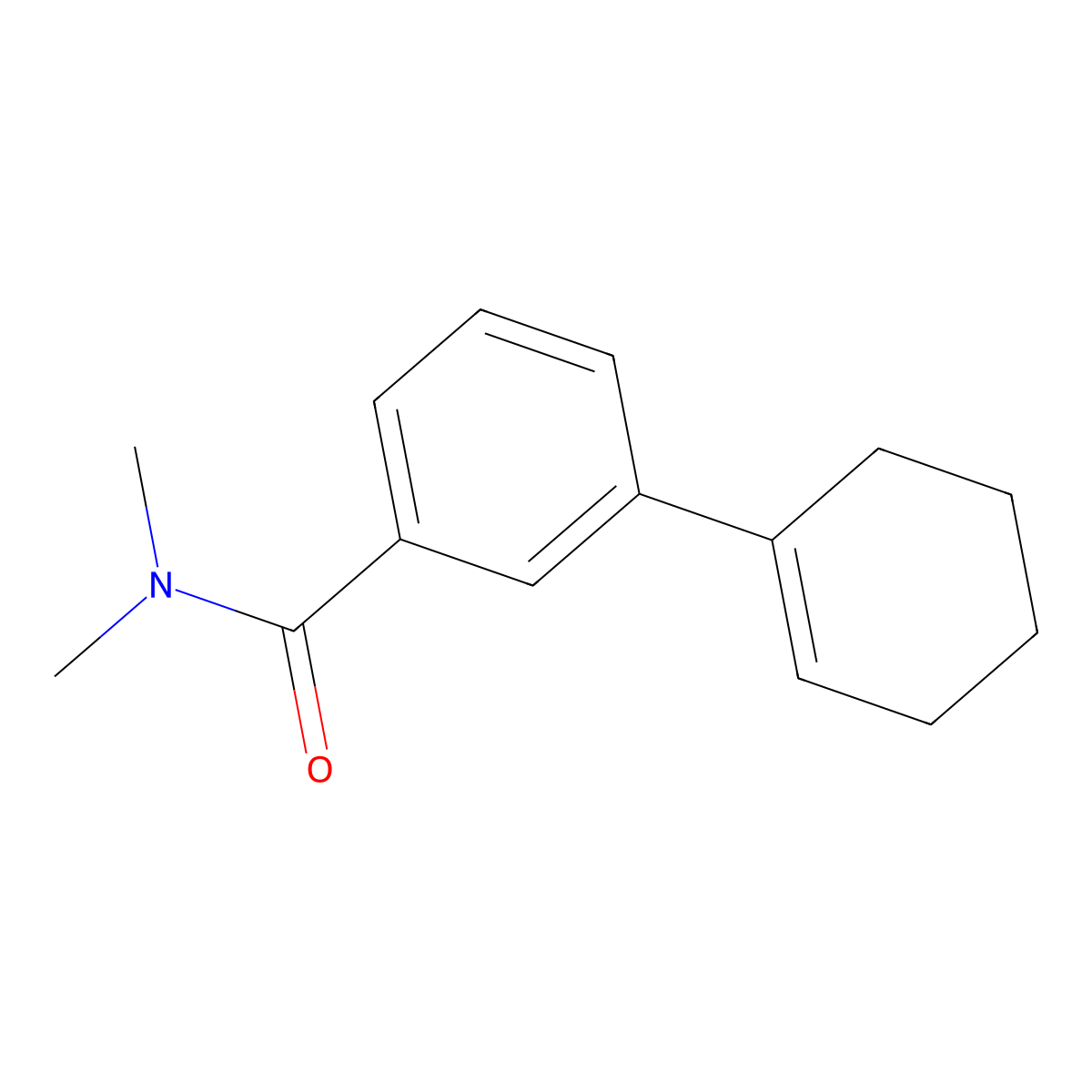 3-(cyclohex-1-en-1-yl)-N,N-dimethylbenzamide molecular structure, CAS 611235-53-1