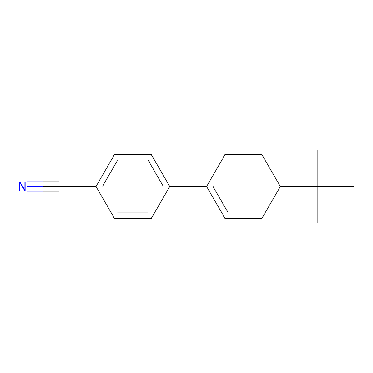 4-(4-Tert-butylcyclohex-1-en-1-yl)benzonitrile molecular structure, CAS 611235-54-2
