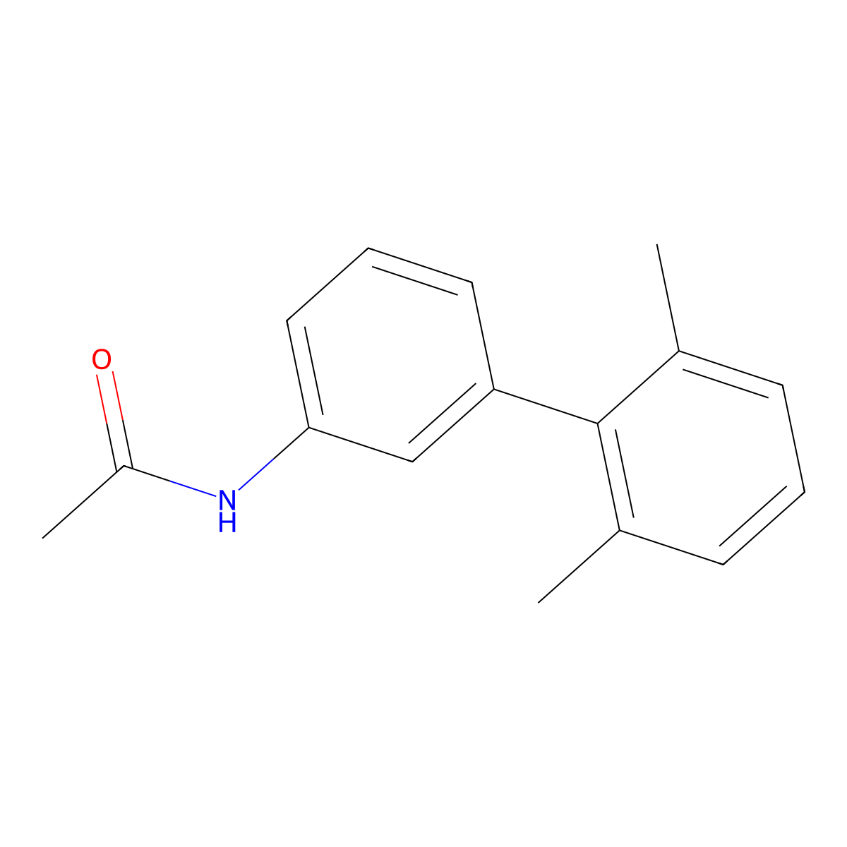 N-{2',6'-dimethyl-[1,1'-biphenyl]-3-yl}acetamide molecular structure, CAS 611235-59-7