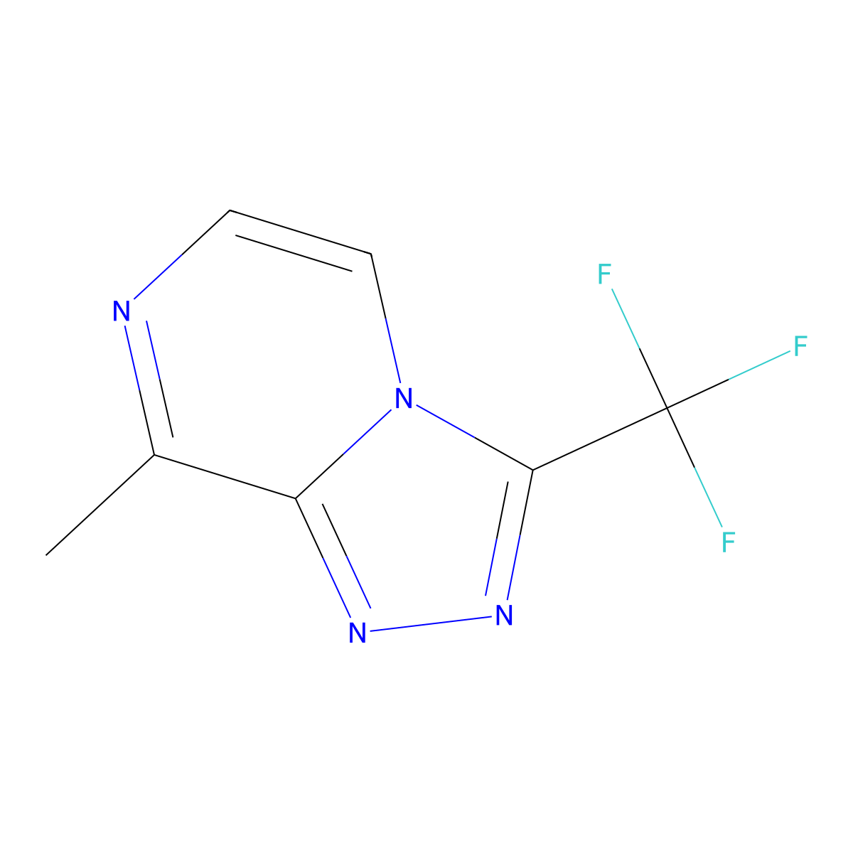 8-Methyl-3-(trifluoromethyl)-[1,2,4]triazolo[4,3-a]pyrazine molecular structure, CAS 611240-65-4
