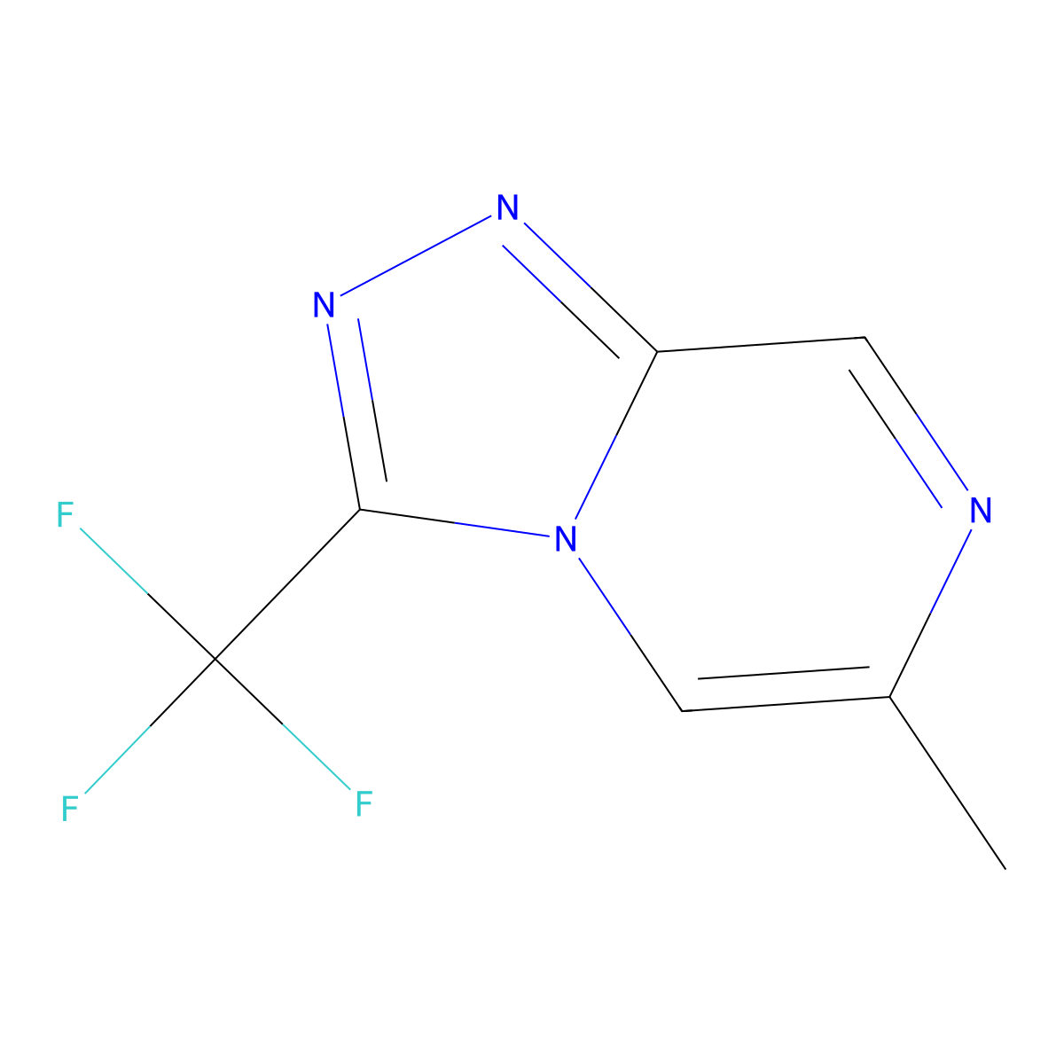 6-Methyl-3-(trifluoromethyl)-[1,2,4]triazolo[4,3-a]pyrazine molecular structure, CAS 611240-74-5