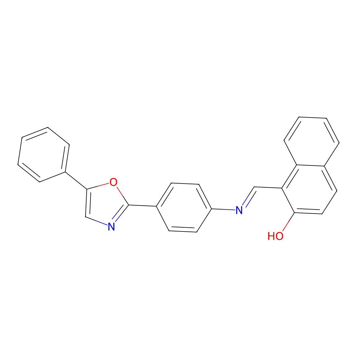 1-{[4-(5-Phenyl-1,3-oxazol-2-yl)anilino]methylidene}naphthalen-2(1H)-one molecular structure, CAS 61125-45-9