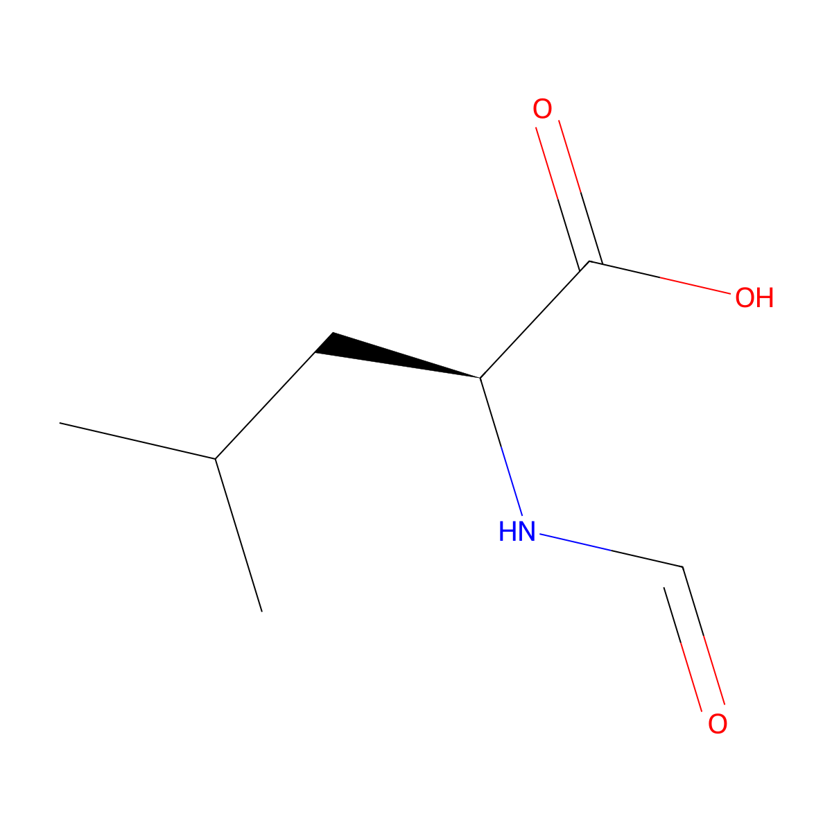 N-Formylleucine molecular structure, CAS 6113-61-7