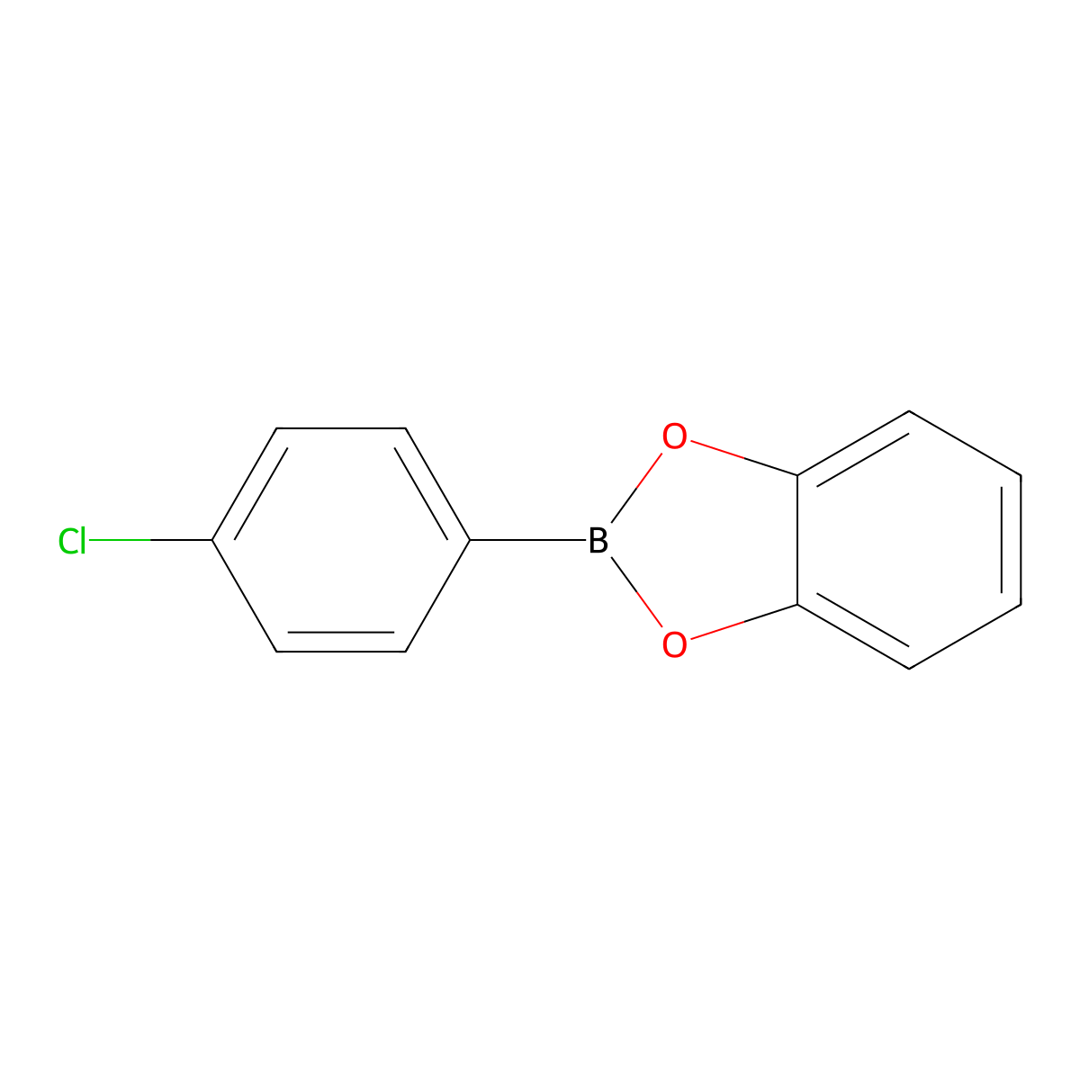 2-(4-Chlorophenyl)-1,3,2-benzodioxaborole molecular structure, CAS 6113-62-8